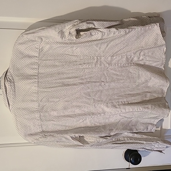 Apt. 9 Black and White Polka Dot Button Up Blouse - Picture 2 of 3